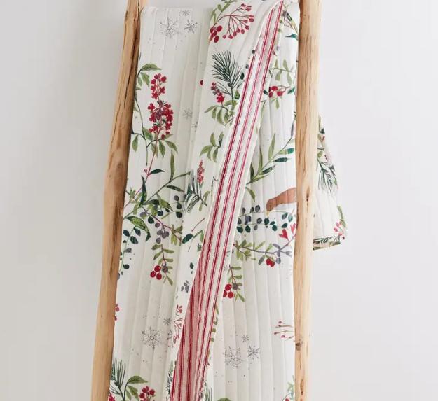 Winterberry Forest Quilted Throw Blanket