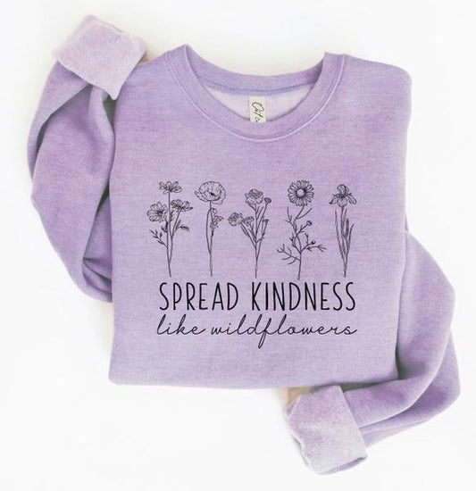 Spread Kindness Graphic Sweatshirt (Lilac)