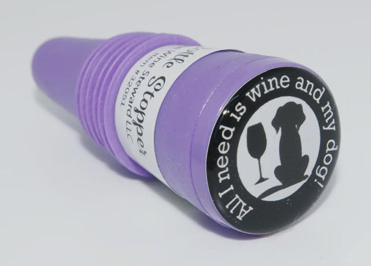 Wine Steward Bottle Stopper (All I Need- Purple)
