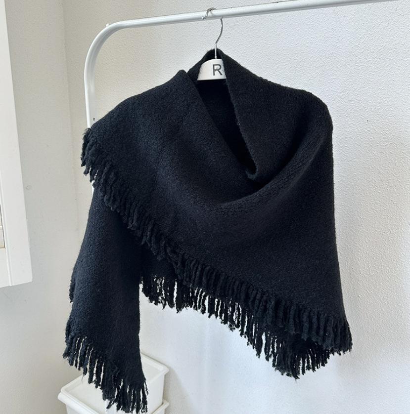 Knit Triangle Shawl Wrap