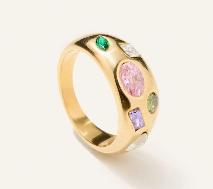 Lizzy Multi Gem Chunky Ring