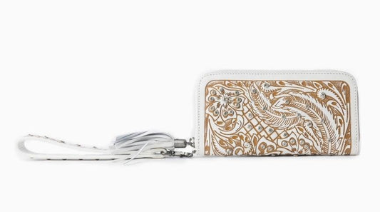 Sparkling Desert Moon Wallet in Chocolate White