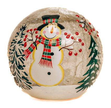 Frosty Vines - Crackle Glass Orb