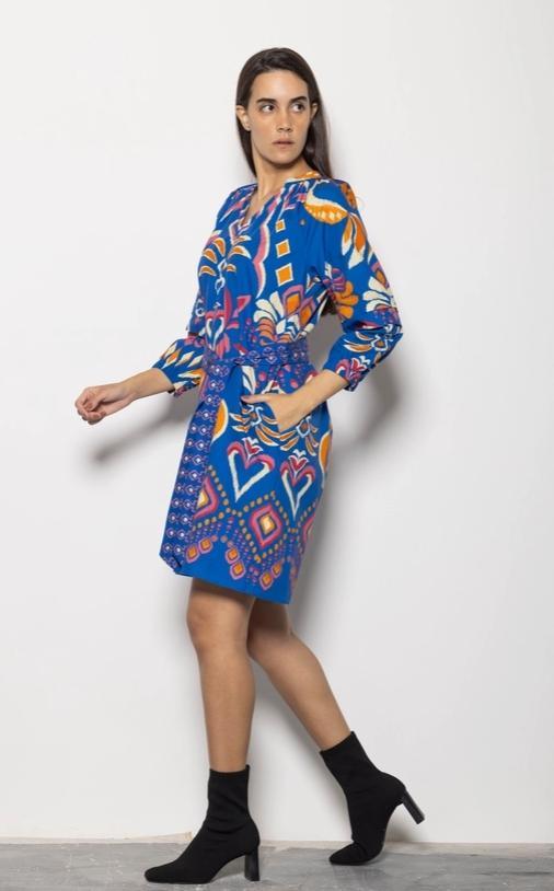 Cobalt Ikat Gia Dress