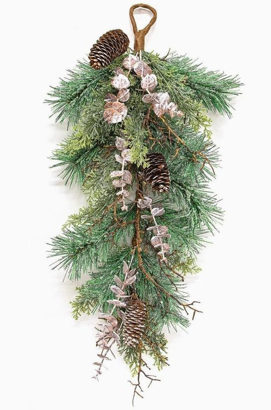 Icy Woodland Pine & Eucalyptus Teardrop