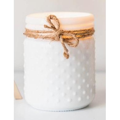 Sweet Wick White Hobnail Home Sweet Home Candle