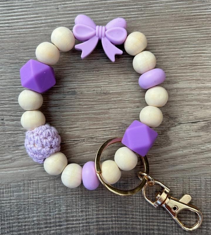 Bow Wristlet Keychain