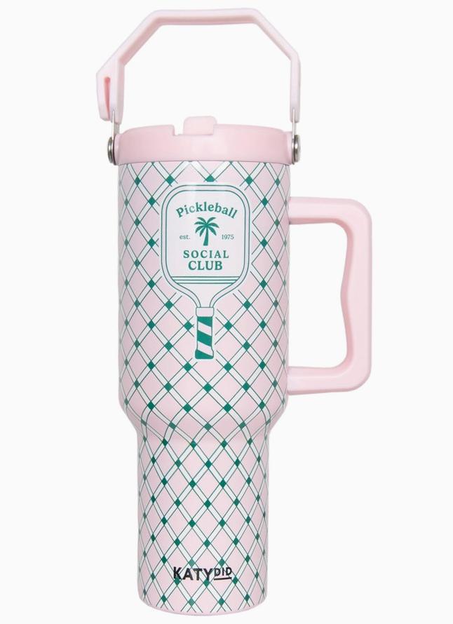Pickleball Social Club 38 oz Tumbler with Handle