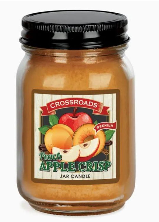 Crossroads Peach Apple Crisp - 12 oz. Pint Candle