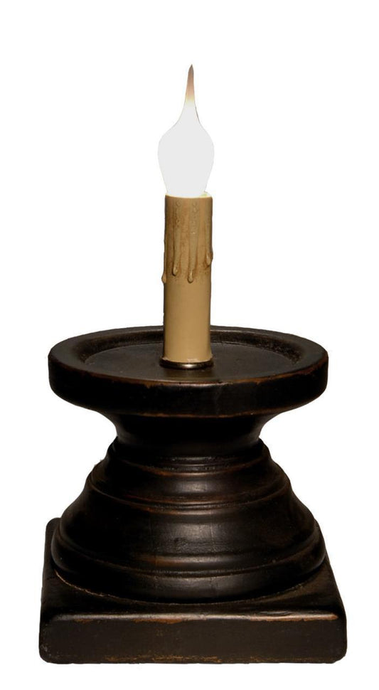 Jefferson Pedestal Candle Sleeve Base (Small Black)