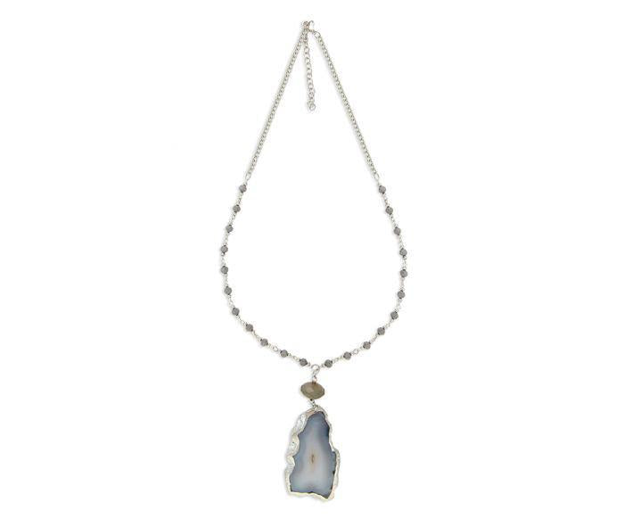 Myra Gladness Stone Pendant Necklace (S-7636)