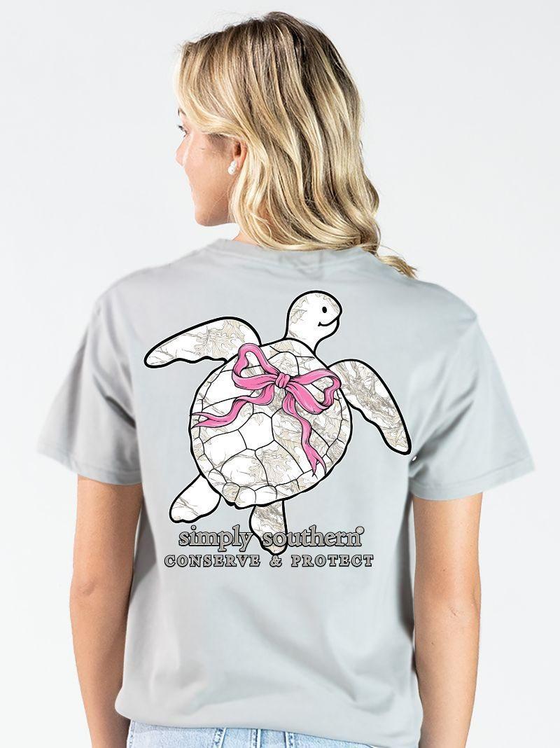 Simply Southern Short Sleeve White Camo Turtle Tee