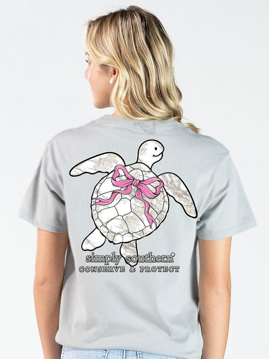 Simply Southern Short Sleeve White Camo Turtle Tee