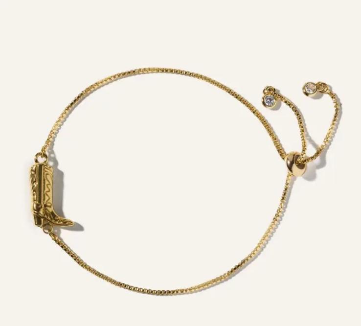 Gold Cowboy Boot Slider