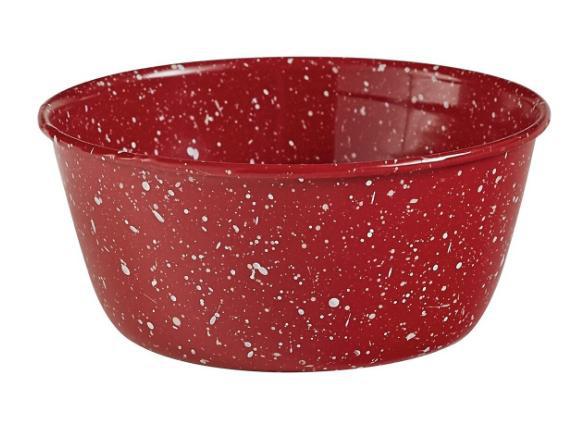 Granite Enamelware Bowl (Red)