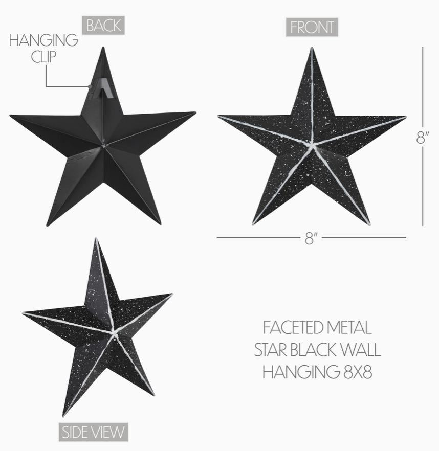 Metal Star Speckled Distressed (Black)