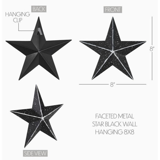 Metal Star Speckled Distressed (Black)