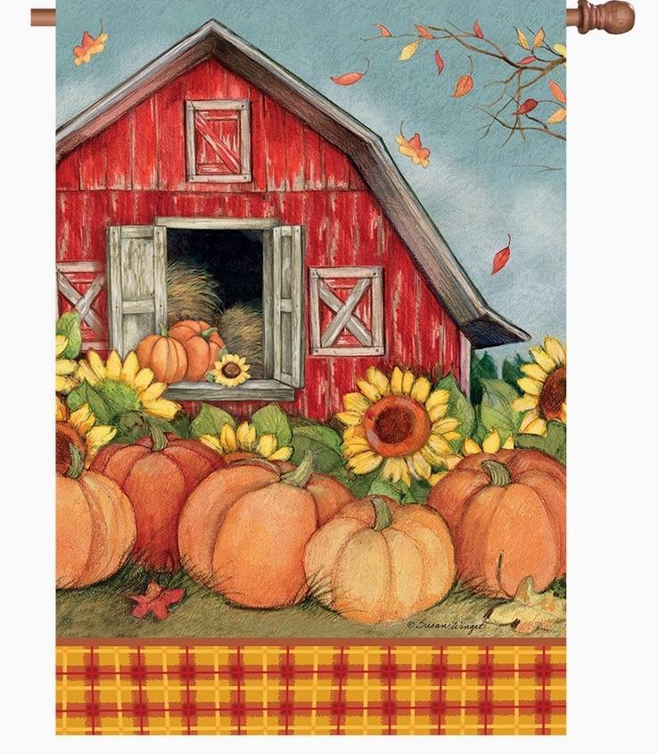 36 in. Elite Oversized House Flag - Pumpkin Barn