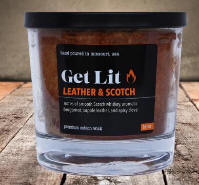 McCall's Leather & Scotch Get Lit Candle (16oz)