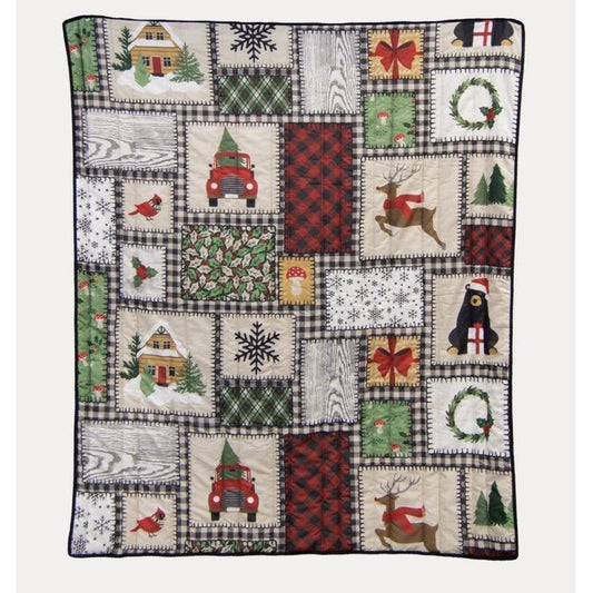 Winter Cottage Throw Blanket