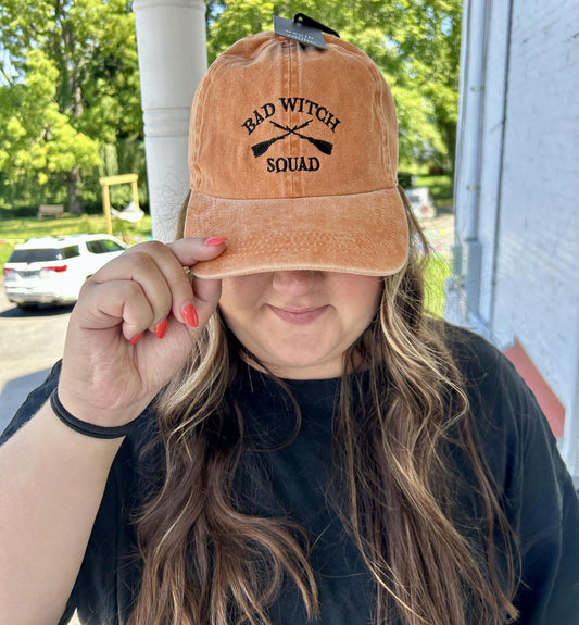 Bad Witch Squad Embroidery in Cotton Baseball Cap