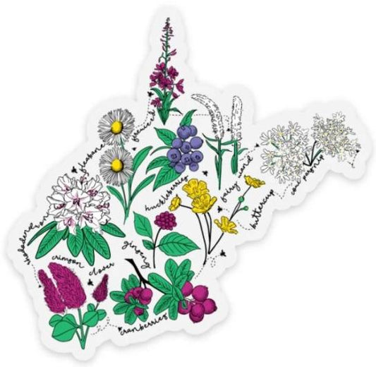 Wildflowers West Virginia Sticker