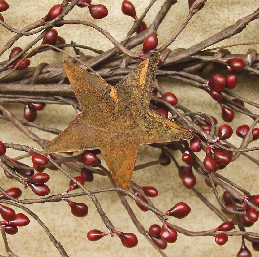 Pip Berry Garland with Stars Burgundy