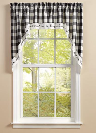 Wicklow Check Home Lined Swags (Black/Cream)