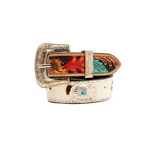 Myra Cummerband Hand-Tooled Concho Belt (S-6882)