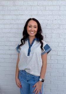 Chambray & Heathered Gray Top