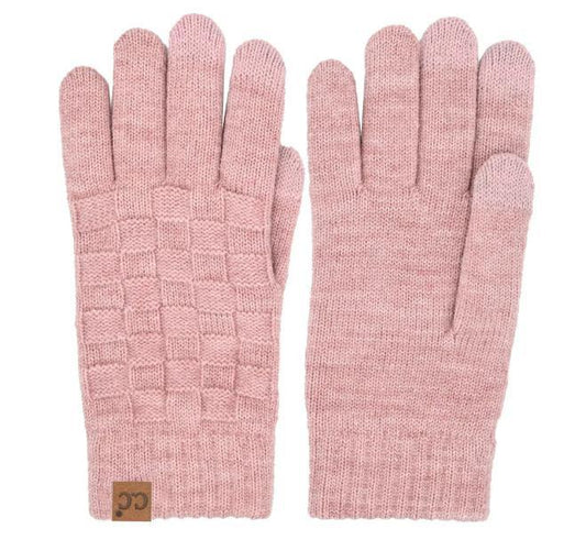 Woven Checkered Texture C.C Gloves