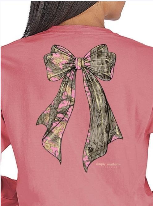 Simply Southern Long Sleeve Tree Camo Bow Tee