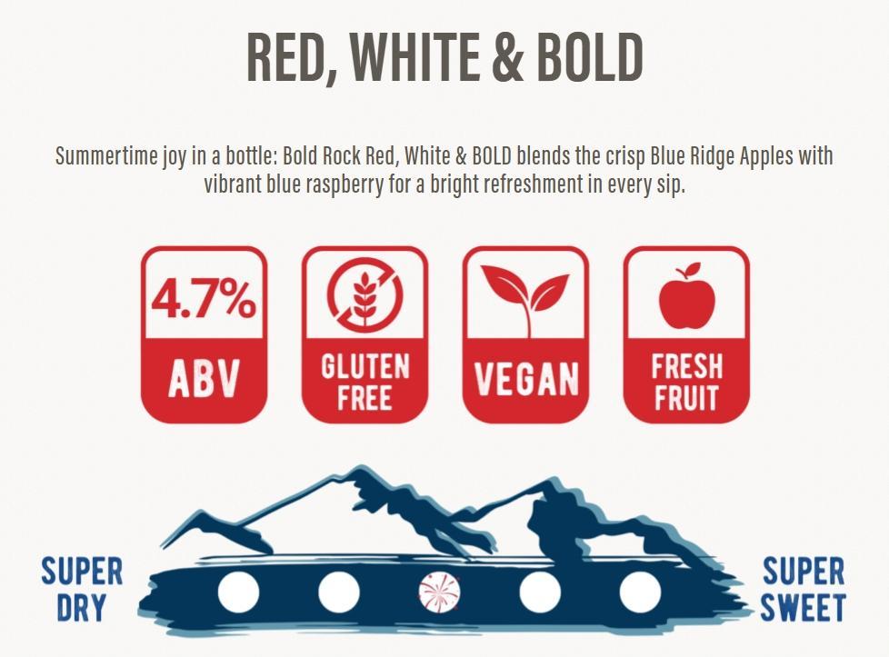 Bold Rock Red, White, & Bold Cider