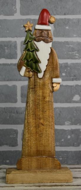 Wooden Santa 5x2x20in