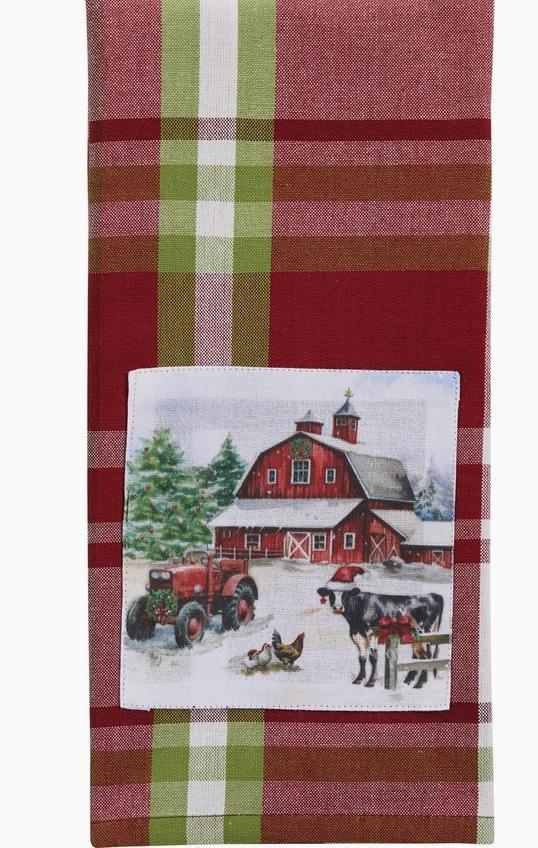 Park Design Happy Holidays Plaid Decorative Dishtowel