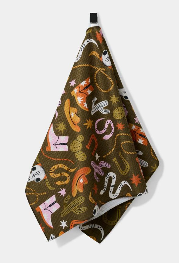 Geometry Kitchen Tea Towel Wild Cowboy