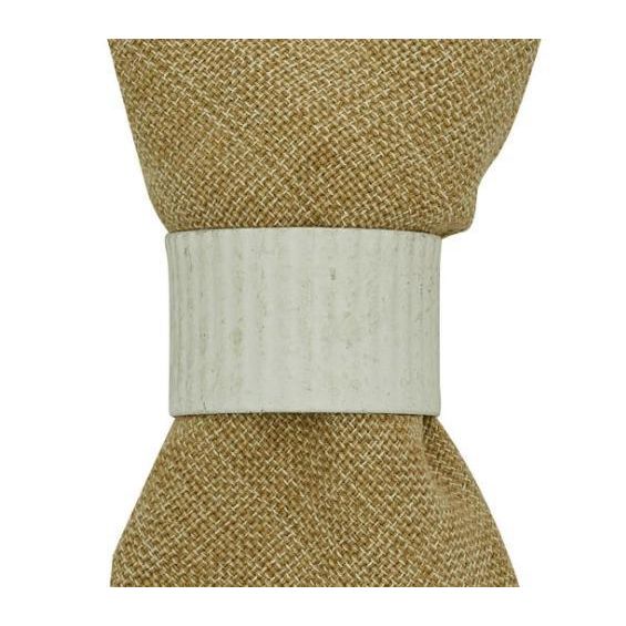 Crimped Napkin Ring Cream
