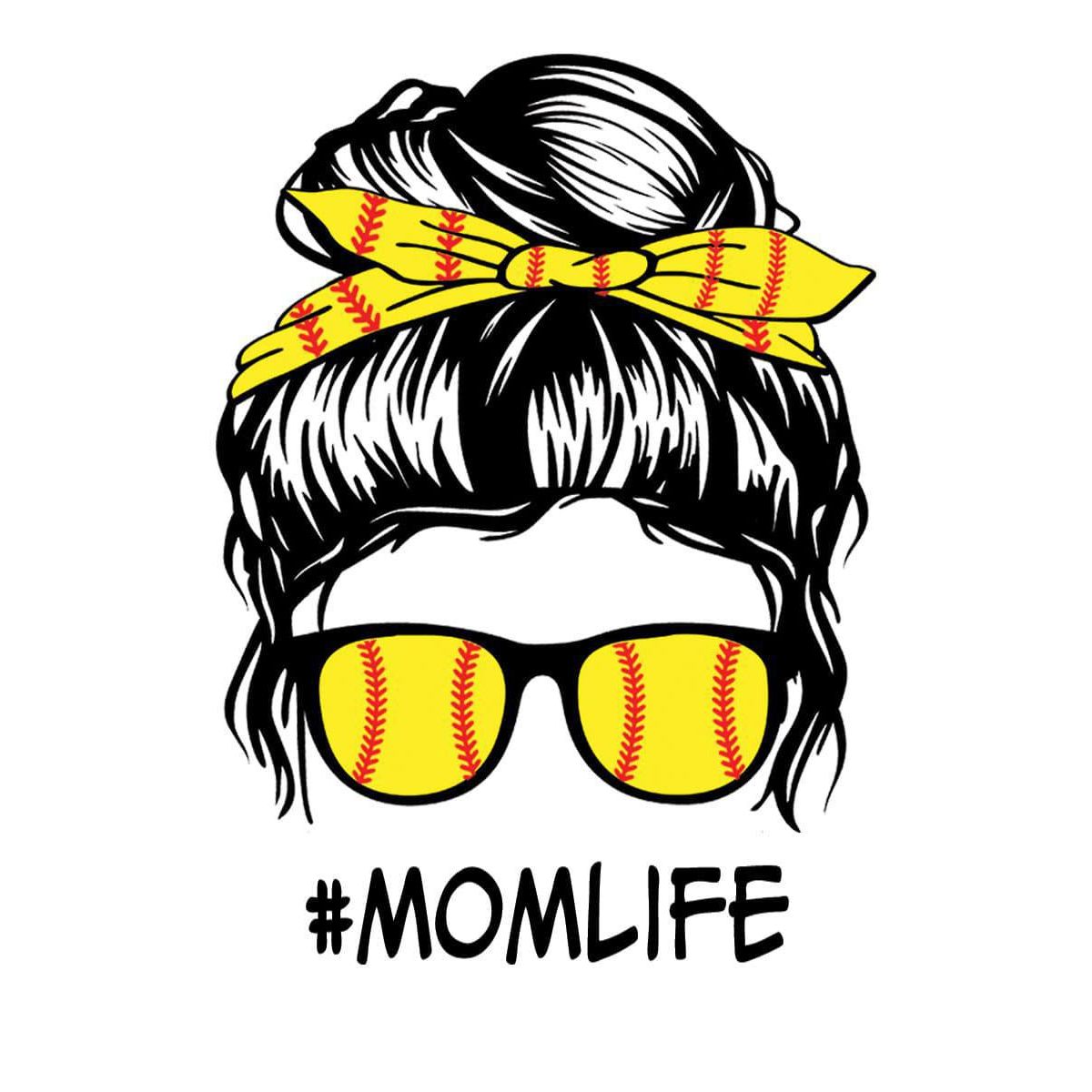 Vinyl Sticker (Softball Mom)