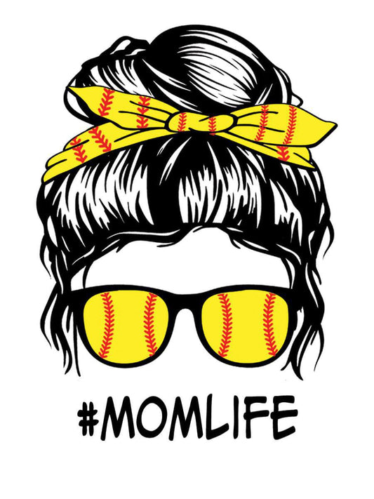 Vinyl Sticker (Softball Mom)