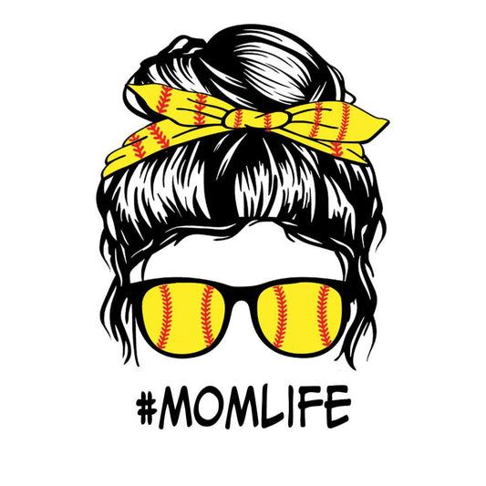 Vinyl Sticker (Softball Mom)