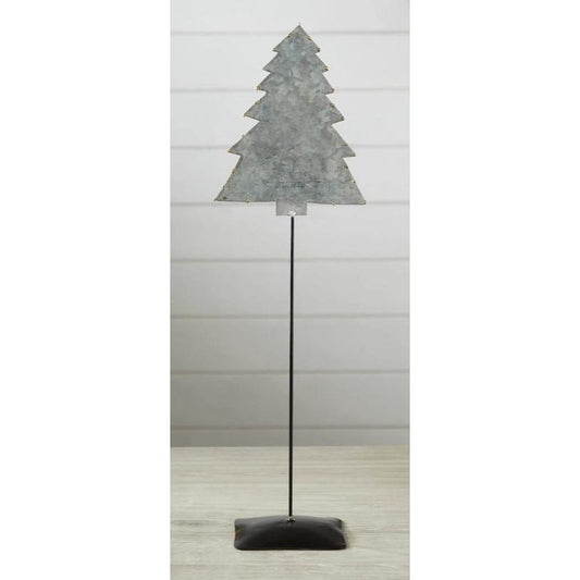 Decorative Galvanized Metal Christmas Tree With Base