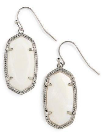 Kendra Scott Dani White/Silver Earrings