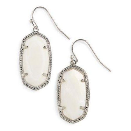Kendra Scott Dani White/Silver Earrings