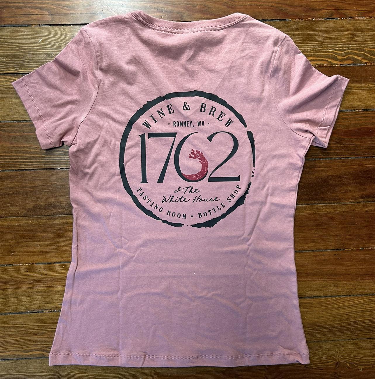 1762 Wine & Brew Tee V Neck (Mauve)