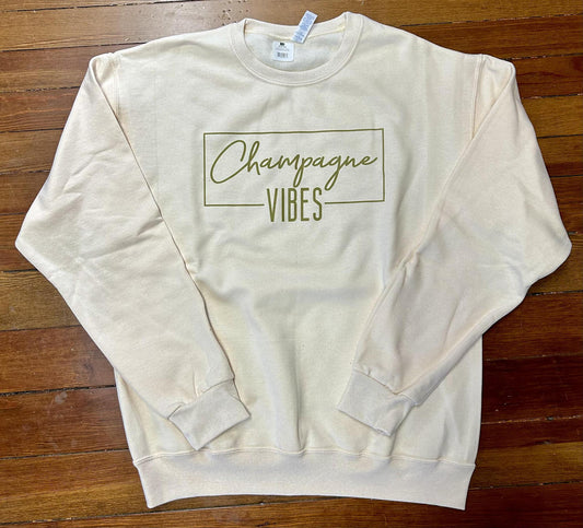 Champagne Vibes Crewneck (Cream)