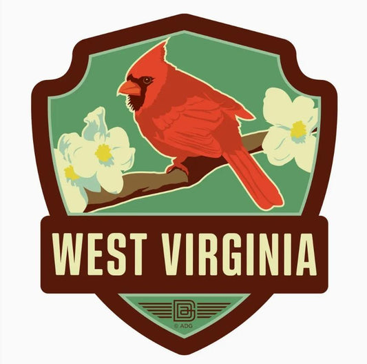 West Virginia Cardinal Emblem Sticker