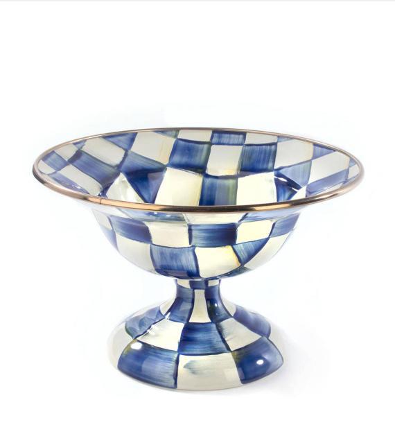 Mackenzie Childs Royal Check Compote (Small)