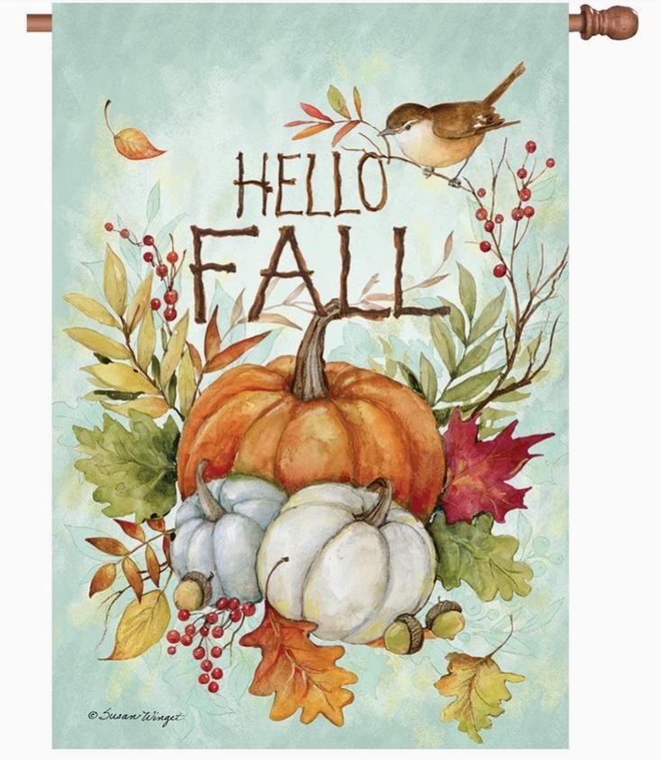 36 in. Elite Oversized House Flag - Hello Fall