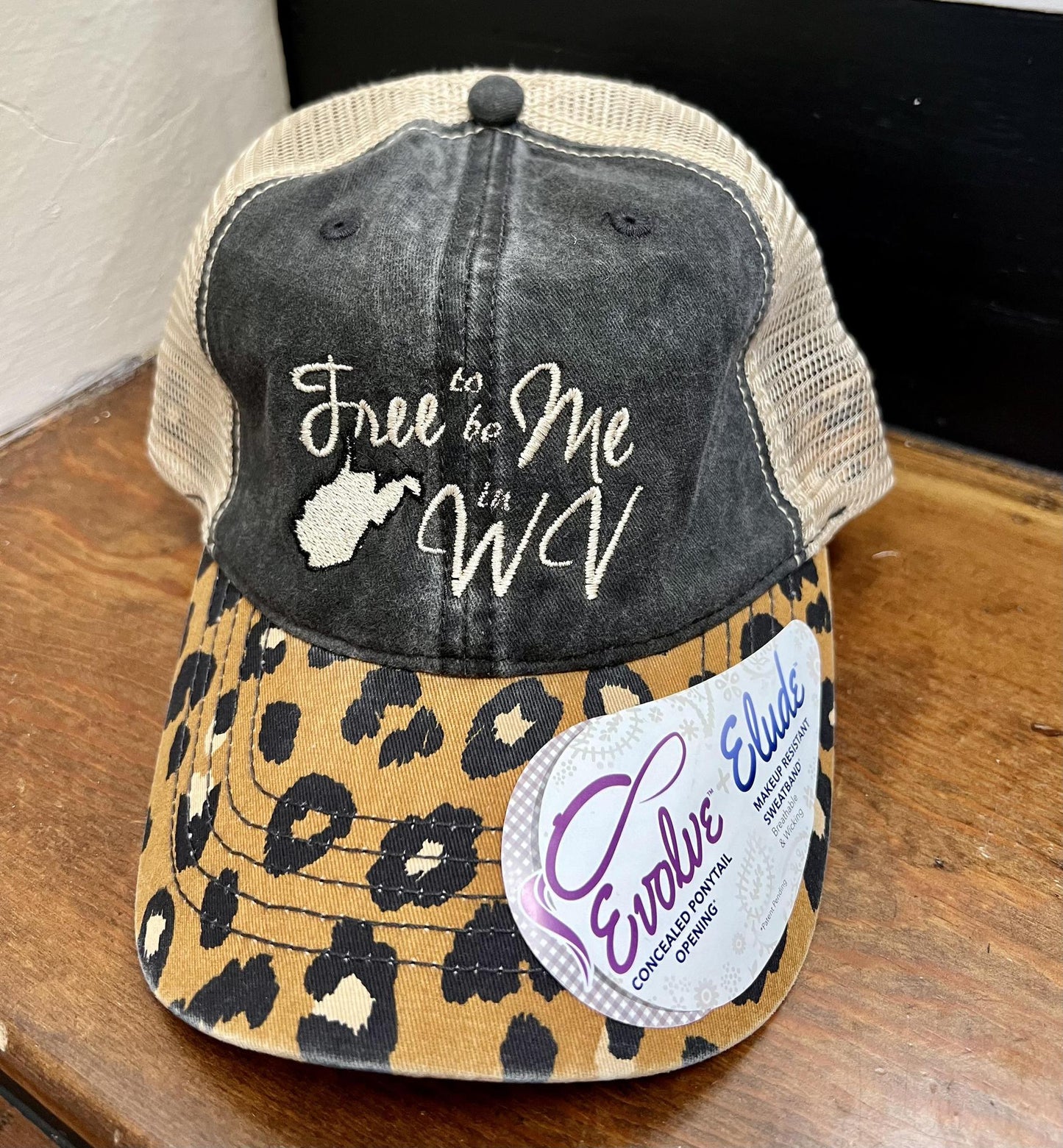 Free To Be Me In WV Hat (Leopard)