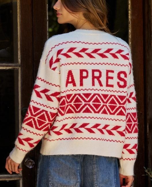 Apres Fair Isle Knit Sweater with Nordic Pattern